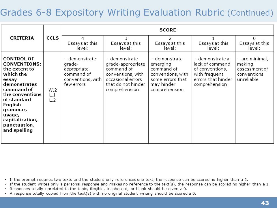 Evaluation criteria paper essay